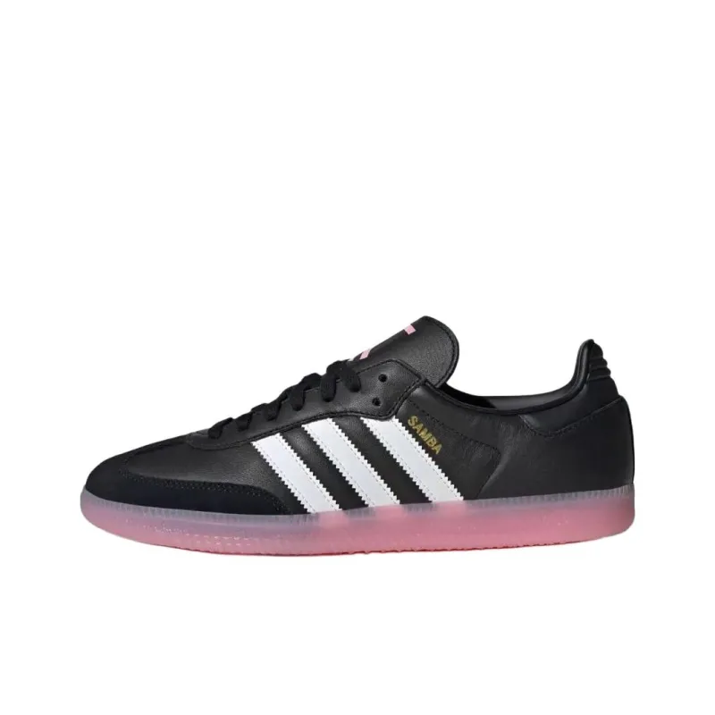 Adidas Originals Samba Low Top Skateboard Shoes Unisex Black Pink-0