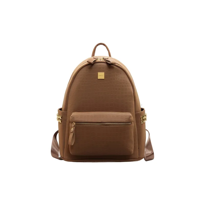 Yalu PU Backpack Regular Women's Gray/Black/Khaki/White/Coffee-8