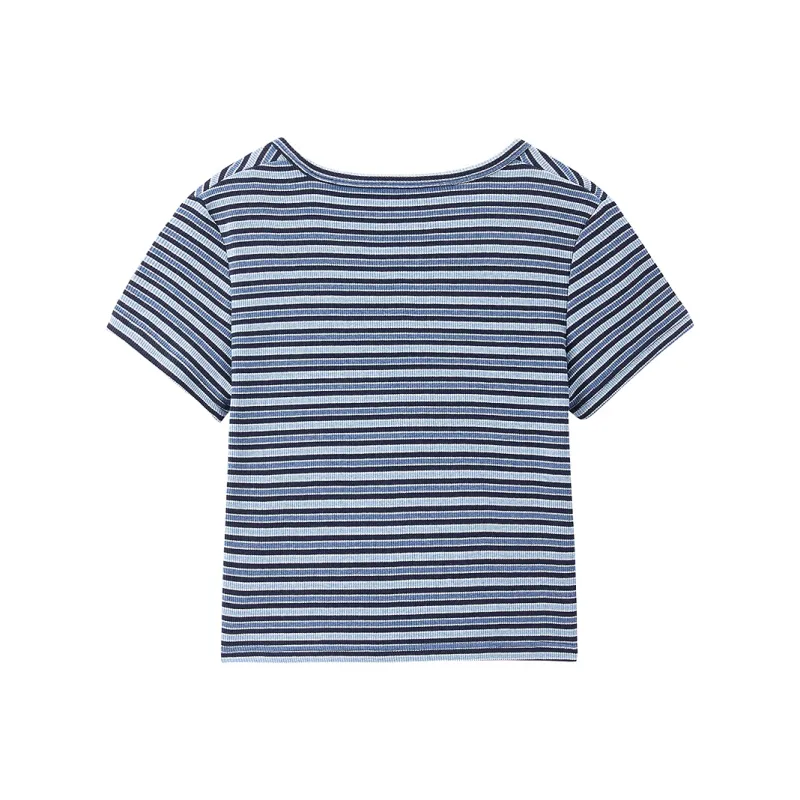 LEDIN T Shirts Women's Light Denim Blue-1