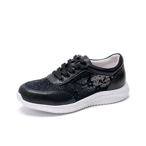 Martniel Low Top Casual Shoes Women's Black-1
