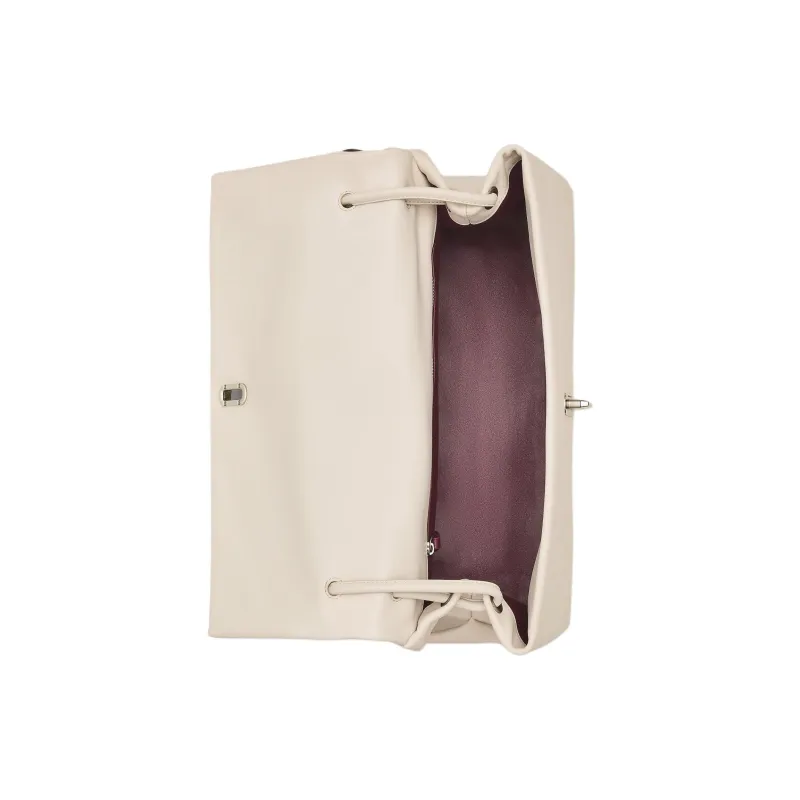 MARC JACOBS Leather Shoulder Bag Tubas Women's Cloud White-2