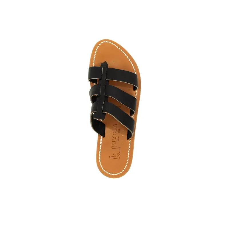 K Jacques St Tropez Slide Slippers Women's Black-4