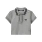 High Intelligence Gray[Tie-Dye Distressed Design, Adjustable Buttons Neckline]