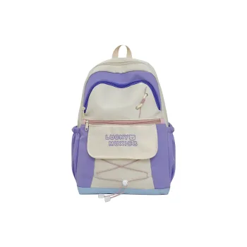 AIBAG Nylon Backpack Unisex Purple/blue/pink/black