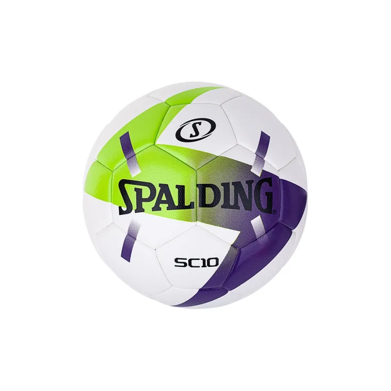 SPALDING SC10 Series Size 5 Soccer PU Seamless Thermal bonding Unisex White Green Blue-0
