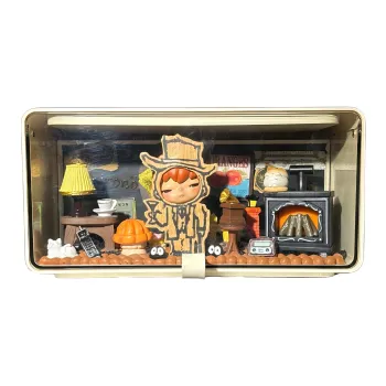 [Set Scenery & Resculpt] POP MART Hirono, Shelter Collection, Poet Hang Tag Box 11.8cm