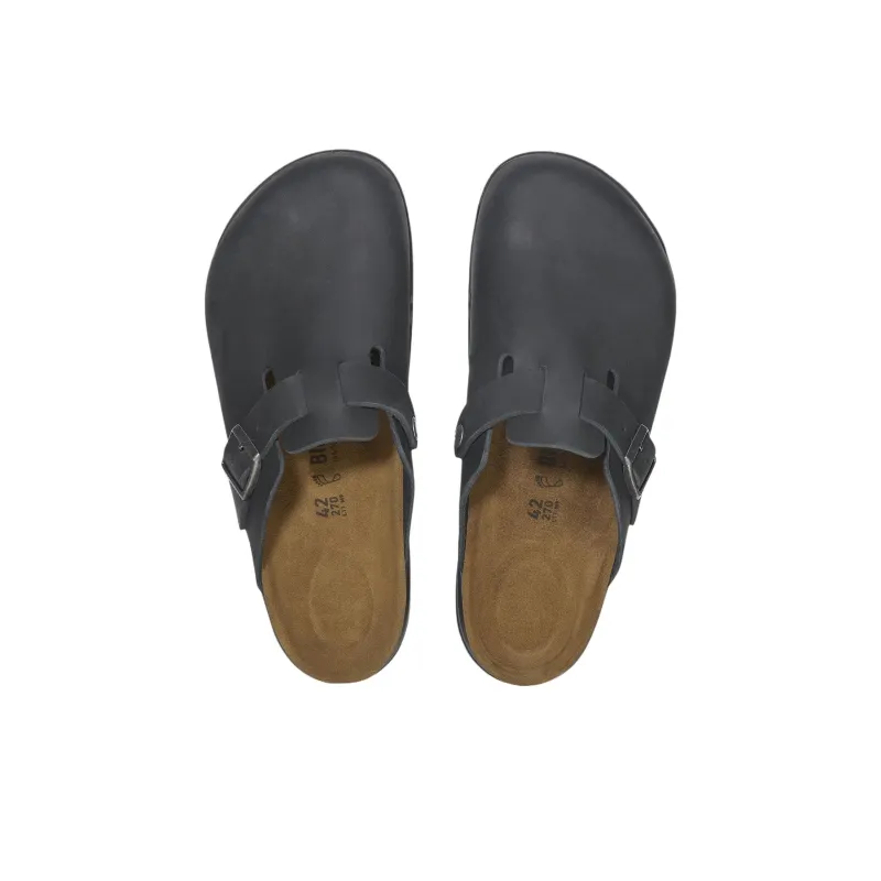 Birkenstock Boston Slip Resistant Closed Toe Slippers Men's Black-3