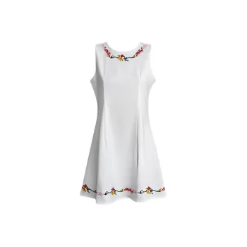 DOKZB Sleeveless Dresses Women's White