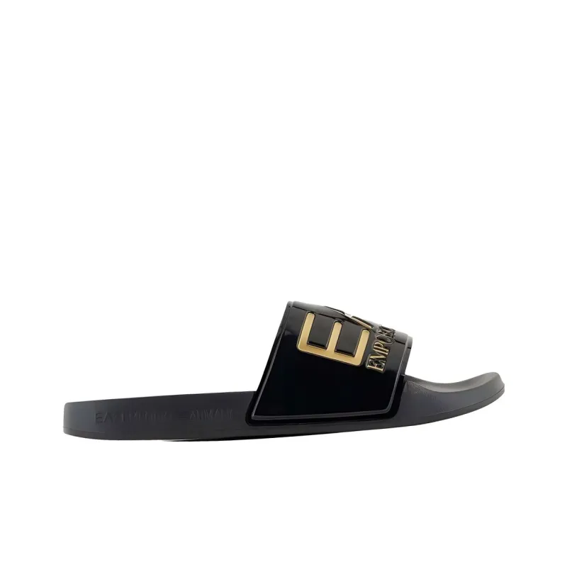 EMPORIO ARMANI Logo Embossed Slip On Slides-1