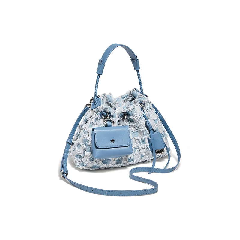 FOXER Fabric Handbag Women's Blue-3