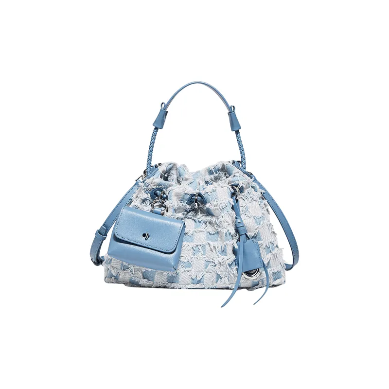 FOXER Fabric Handbag Women's Blue-6
