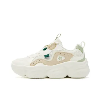 QIAODAN Dry Anti Slip Wear Resistant Low Top Casual Shoes Women's Ivory White Birch Khaki