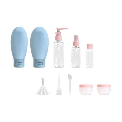 Love Of Wormwood Travel Ten Piece Set With Cosmetic Bottles And Plastic Containers Bottles With Dividers