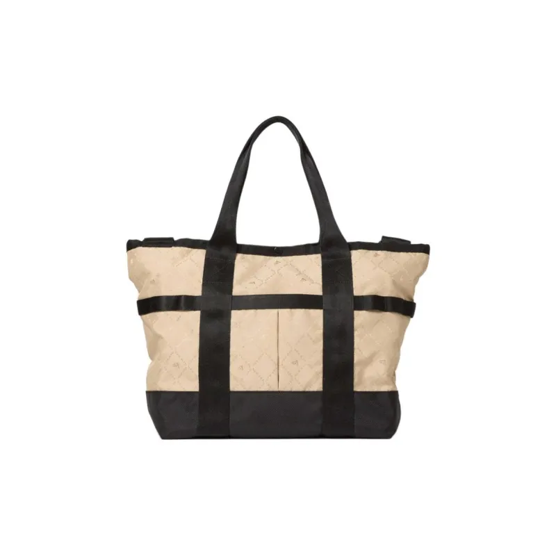 New Era Polyester Tote Bag, Shopping Bag, Shoulder Bag, Handbag Unisex Beige & Black-4