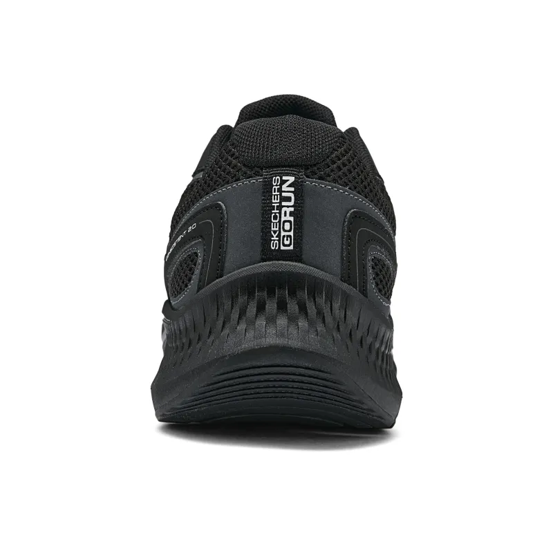 Skechers Cushioning, Wear Resistant Low Top Running Shoes Men's Black-3