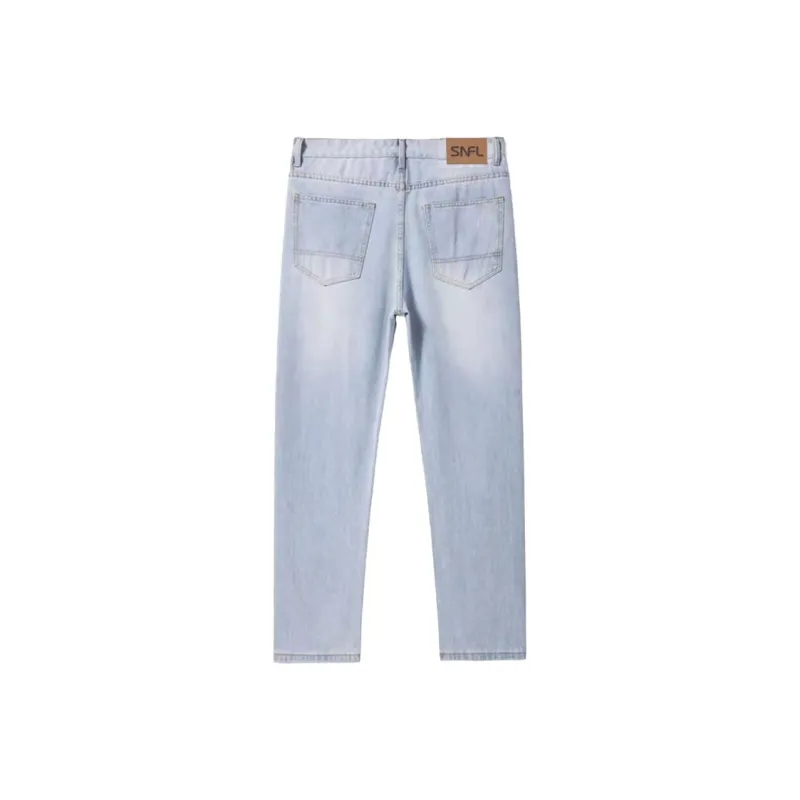 SNOW FLYING Jeans Unisex White Stone-1
