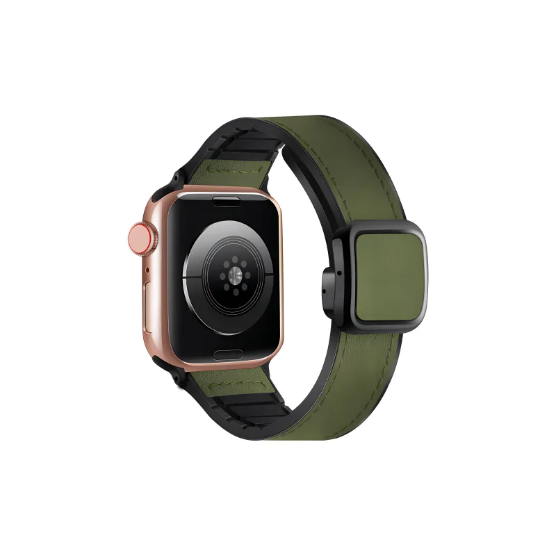 KVZUVUU Apple Compatibility Watch Band Cowhide Leather Material-2