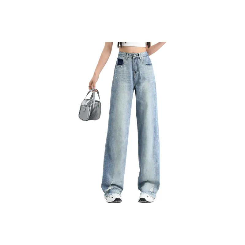 FAWENXIANGZI Jeans Women's Blue-0