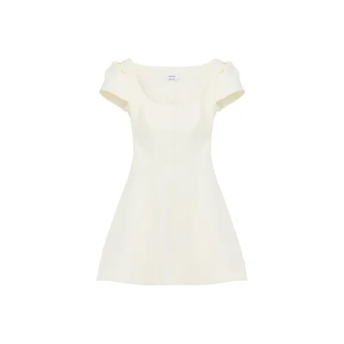 Alexander McQueen Short Sleeved Dress Women's Light Beige