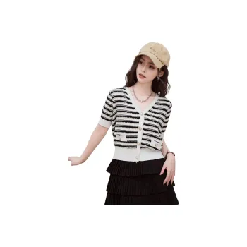 FAWENXIANGZI Knitwear Women's Black & White
