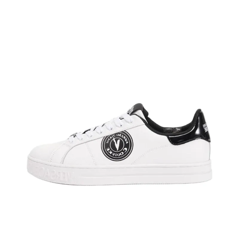 VERSACE JEANS COUTURE Court 88 Low Top Skateboard Shoes Men's White-0