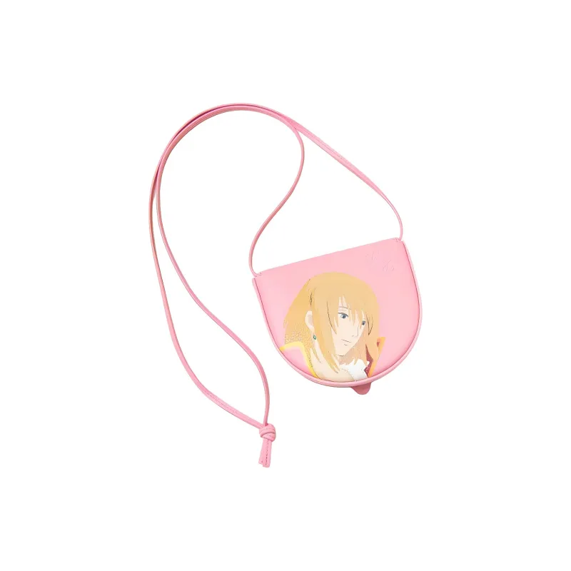 LOEWE Haruki's Mobile Castle Collaboration Cow Leather Crossbody Bags Shoulder Bags Women's Pink-1