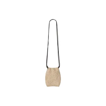 COS Paper Reed Crossbody Bag With Cell Phone Pouch Women's Beige