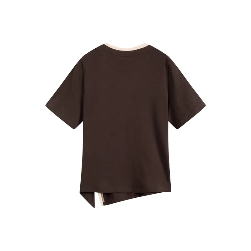 HANDAIWEI Set in Sleeve T Shirt Women's-4