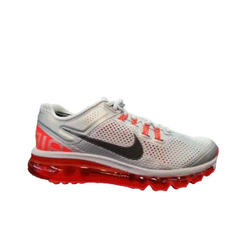 Nike Air Max 2013 Anti Slip Wear Resistant Low Top Casual Running Shoes Women's Gray Red-1