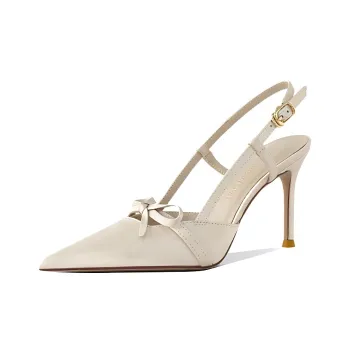 Lan Miao Slim Heel High Heels Women's Champagne