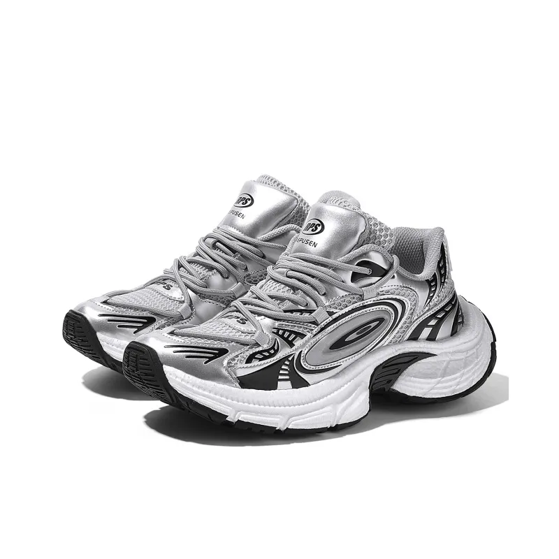 REPUSEN Slip Resistant, Abrasion Resistant, Breathable, Height Increasing Low Top Chunky Sneakers Men's-1