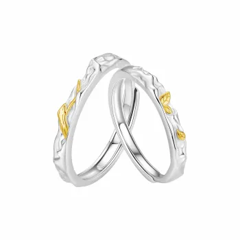 Golden Bliss 925 Sterling Silver Rings Unisex