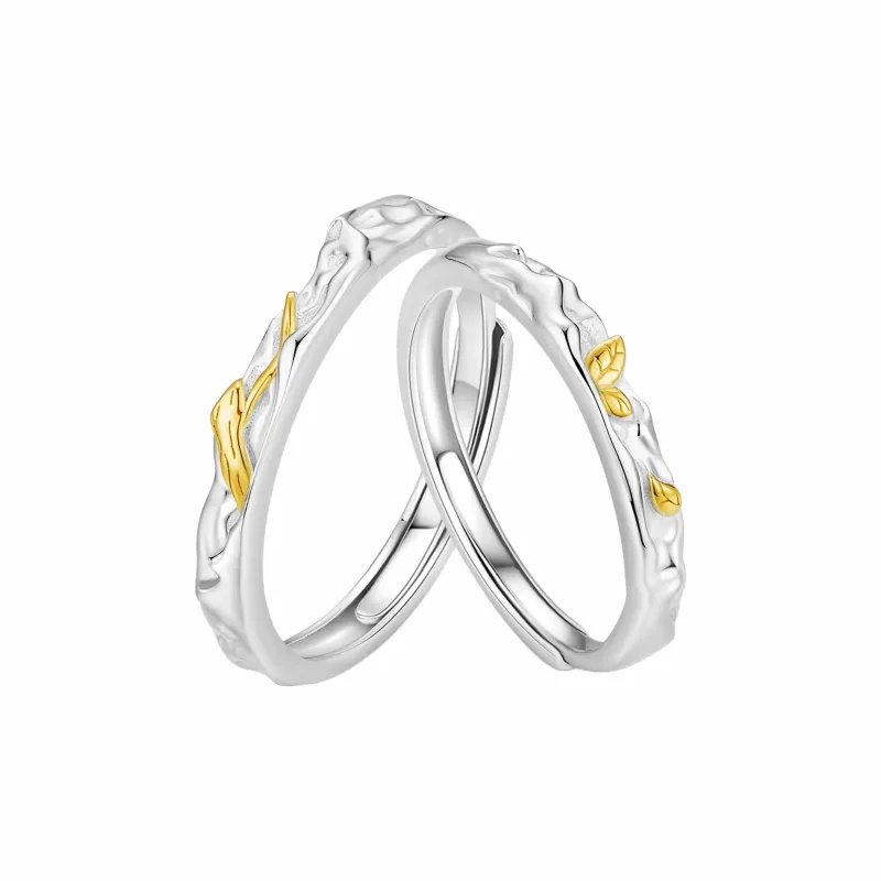 Golden Bliss 925 Sterling Silver Rings Unisex-0