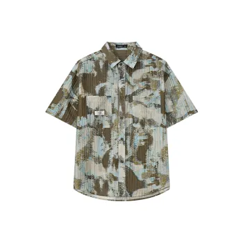 CAISEDI Shirts Men Multicolor