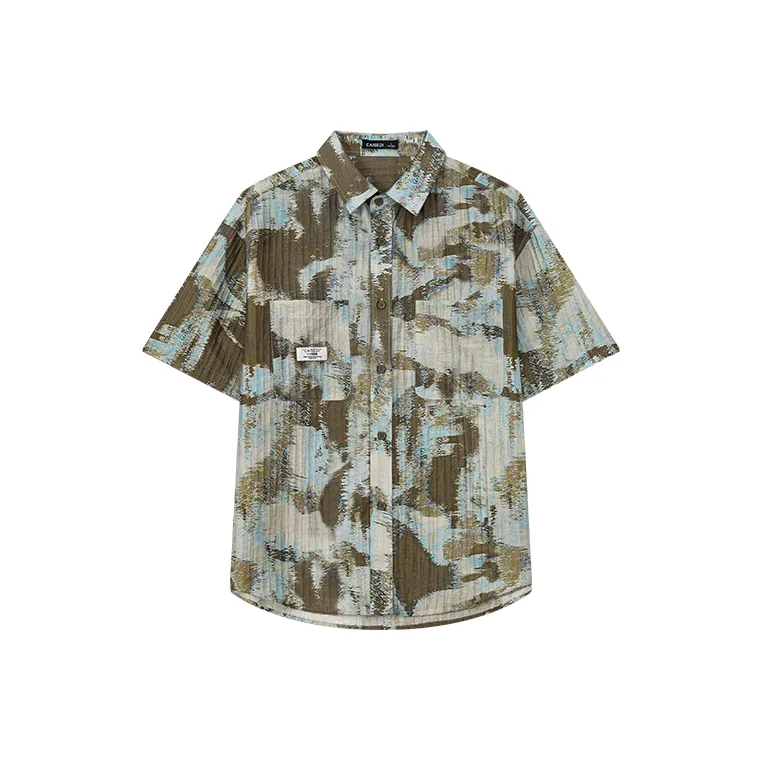 CAISEDI Shirts Men Multicolor-0