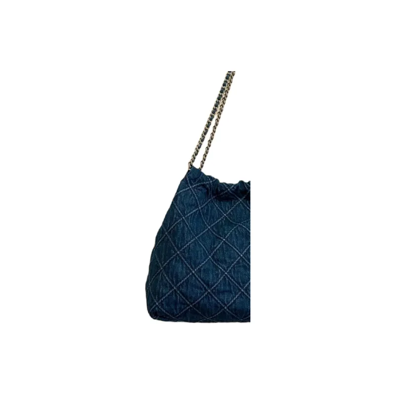 TORY BURCH Fleming Fabric Shoulder Bag Regular Women's Denim Blue-2