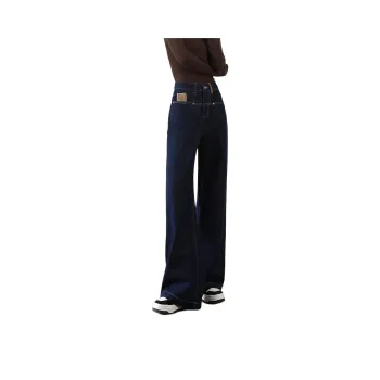 FAWENXIANGZI Jeans Women's Dark Blue