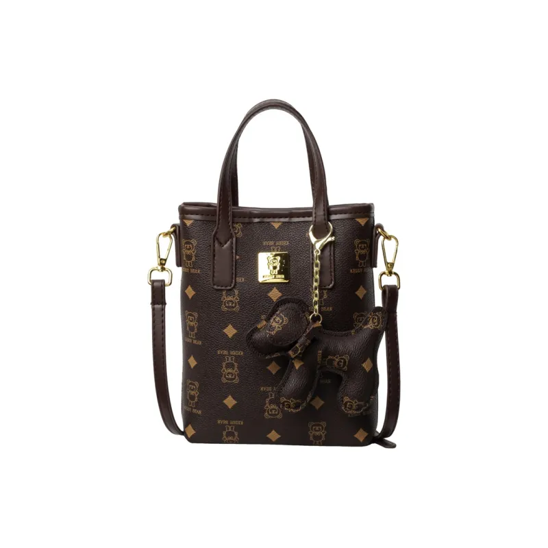 Yalu PU One Shoulder Handbag Women's Ecru/Pink/Brown/Coffee-22