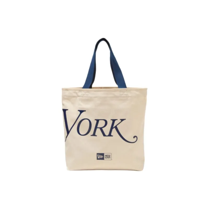 New Era New York Magazine Collaboration Cotton Canvas Tote Bag, Shopping Bag, Canvas Bag, Handbag Women's Beige-3