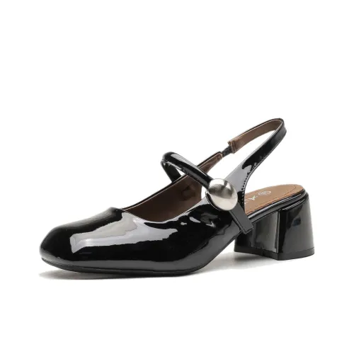 City Camel Chunky Heel High Heels Women's