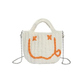 ELF SACK Cotton Linen Blend One Shoulder Handbag Women's Multicolor