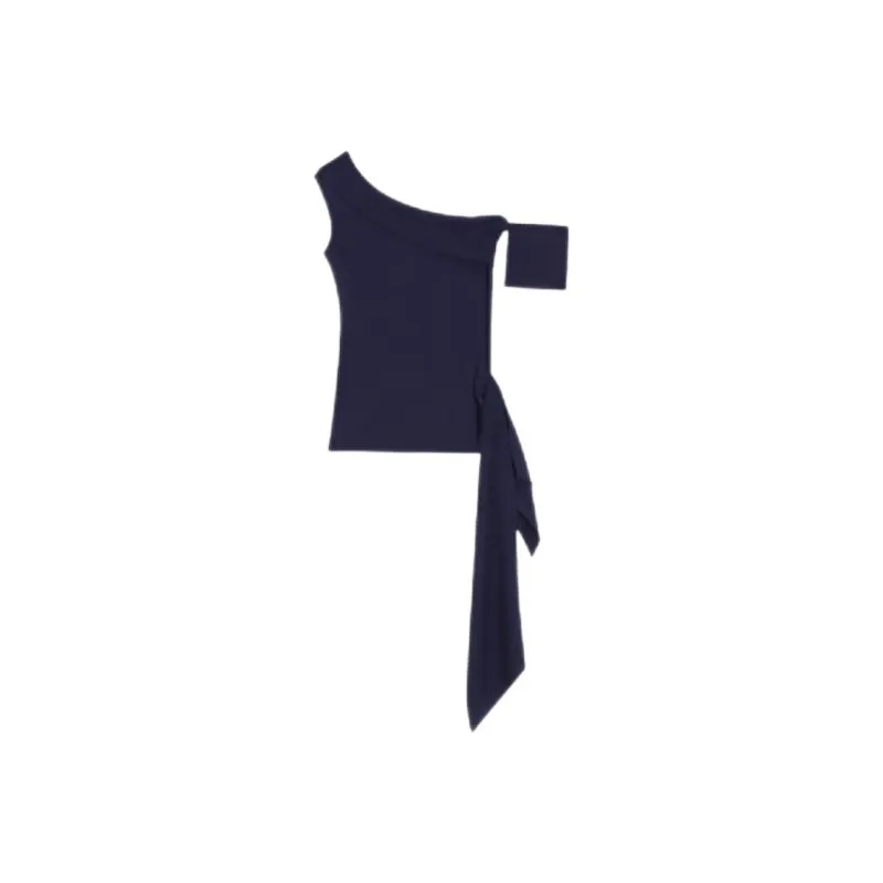ABBY GODDESS T Shirts Women's Navy Blue-0