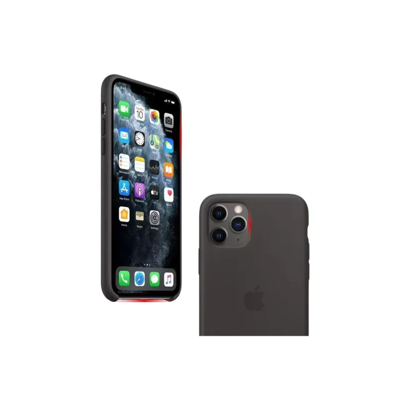 Apple Silicone Material Impact Resistant Phone Cases Compatibility With The Original IPhone 11 Pro Solid Color-5
