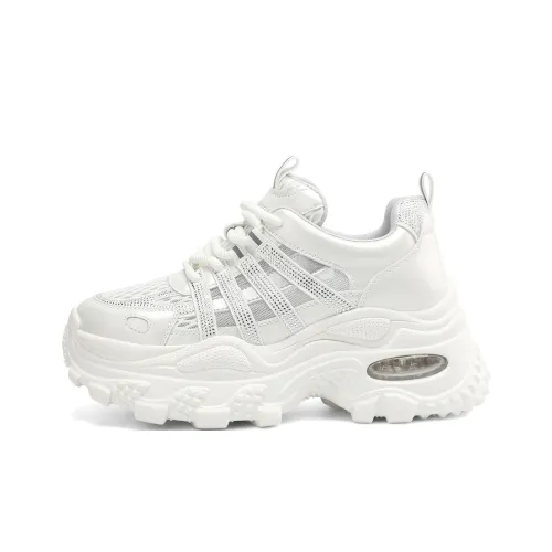 BOERDIQI Breathable Height Increase Low Top Chunky Sneakers Women's