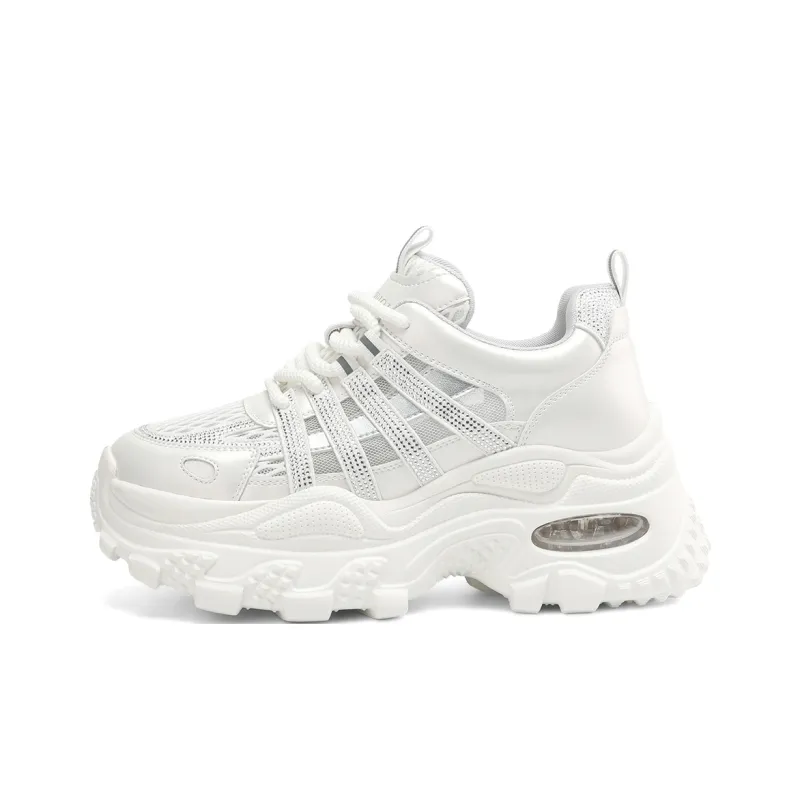 BOERDIQI Breathable Height Increase Low Top Chunky Sneakers Women's-0