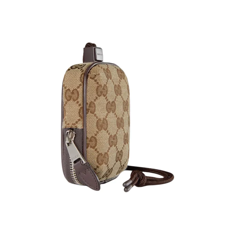 GUCCI GG Canvas Coin Purse Mini Men's Brown-2
