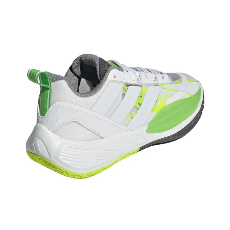 Adidas XENOBURST Anti Slip Wear Resistant Low Top Basketball Shoes Men's White Green-3