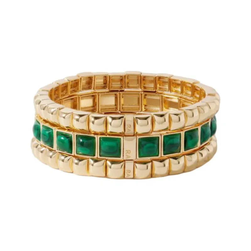 Roxanne Assoulin Puffy Stud Bracelet Set Of Three-1