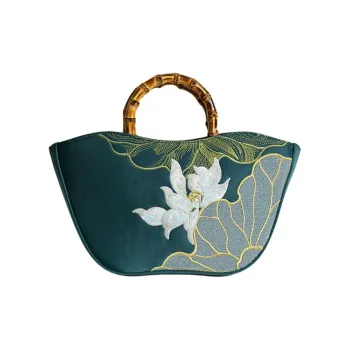 BEMIX PETS Silk Surface Handbag Women's Indigo/Elegant Black