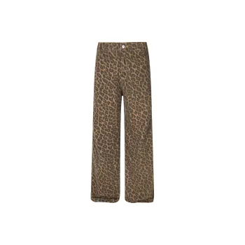 GBXM Jeans Unisex Leopard Print